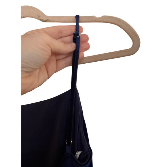 Lulu's Alluring Muse Navy Blue Velvet Tiered Trumpet Maxi Dress - Large - Picture 11 of 11